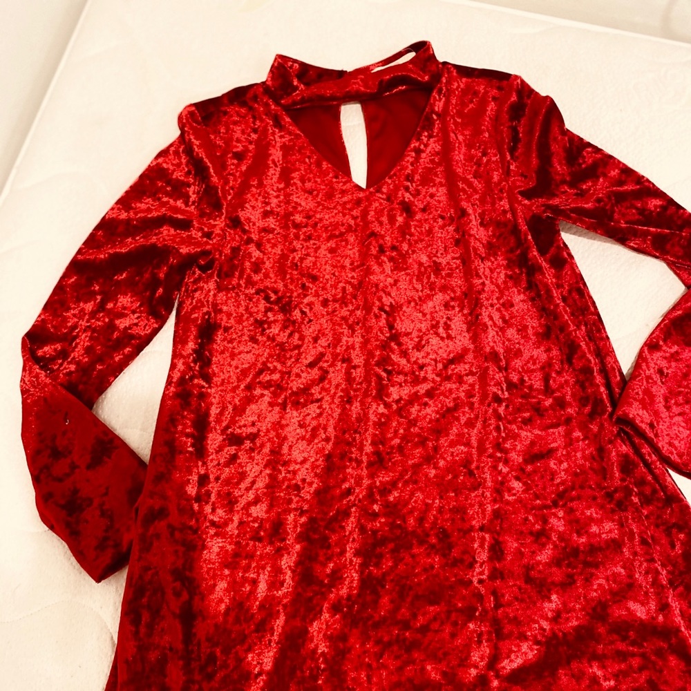 Girls Red Velvet dress size 10 From GB Girls